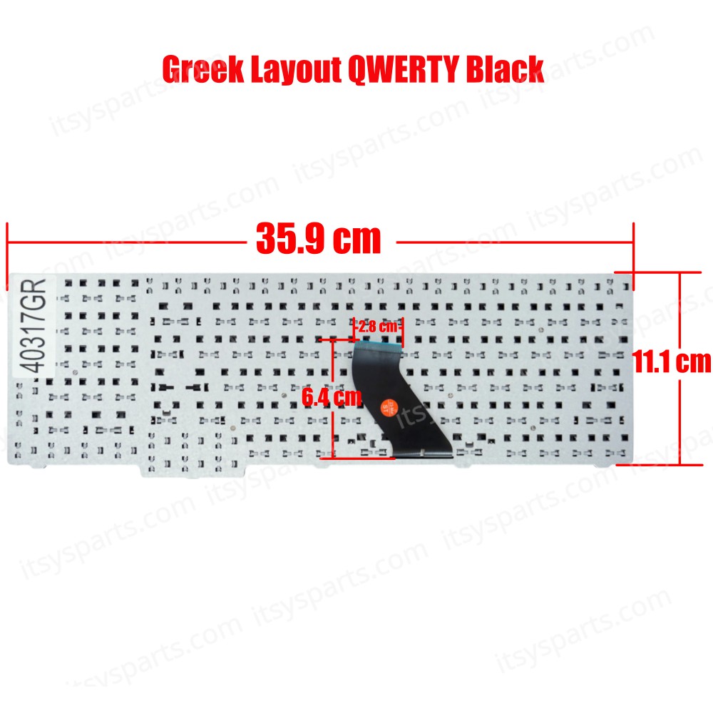 Keyboard Greek-Greek Laptop Keyboard Acer Aspire 5235 5235 5335 5335Z 5535 5535Z 5735 5735Z 5737Z 6530 6530G 6930 MP-07A53GR-442 NSK-AFF0L (Ref.40317GR)