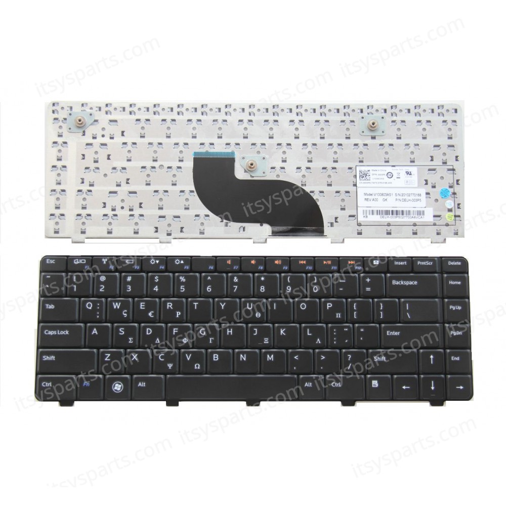 Keyboard Greek-Greek Laptop KeyboardDell Inspiron M301Z N301Z 0R9N2T DELH-31TCV DELH-C7WWD DELH-MX7N0 V100803AK1 V100803AS1 Keyboard (Ref.40319GR)