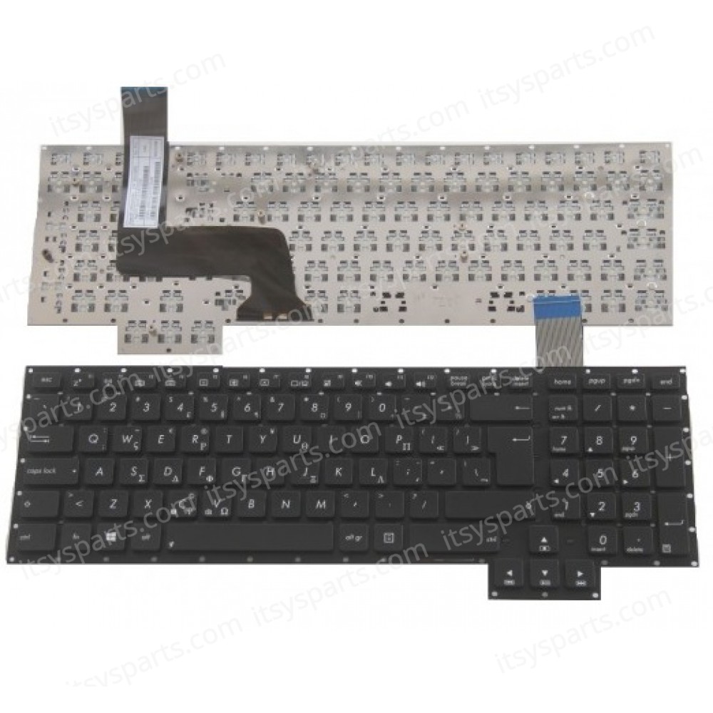Keyboard Greek-Greek Laptop Keyboard Asus 17-inch G750 G750JG G750JH G750JM G750JS G750JW G750JX G750JZ 0KN0-P41ND121 0KNB0-E600ND001 MP-12R36DNJ528W 0KN0-P41ND121 0KNB0-E600ND001 Keyboard (Code 40320GR)