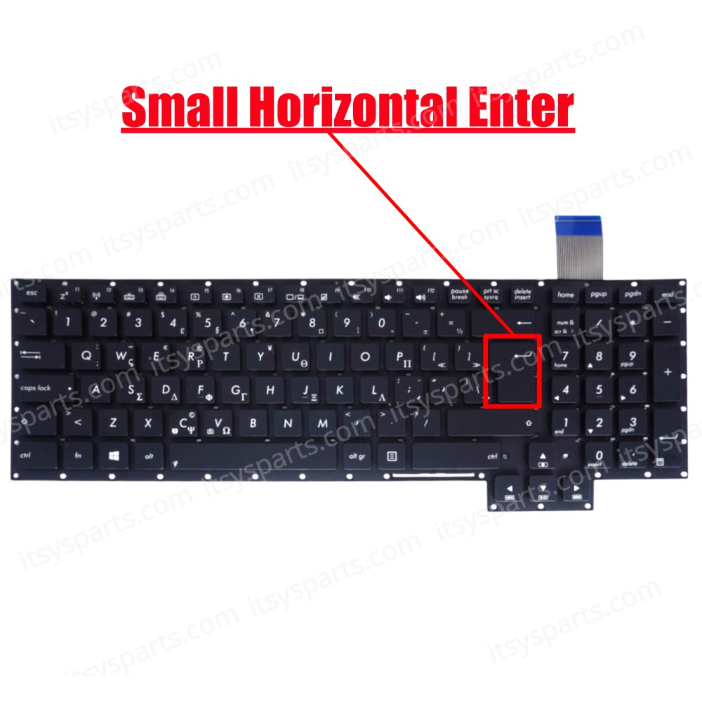 Keyboard Greek-Greek Laptop Keyboard Asus 17-inch G750 G750JG G750JH G750JM G750JS G750JW G750JX G750JZ 0KN0-P41ND121 0KNB0-E600ND001 MP-12R36DNJ528W 0KN0-P41ND121 0KNB0-E600ND001 Keyboard (Code 40320GR)