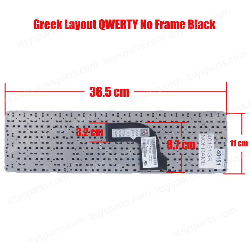 Greek Laptop Keyboard for HP Pavilion DV7-7000HP Pavilion DV7-7000 DV7-7100 dv7t-7000 series Black GR Layout, Compatible with part# NSK-CJ0UW 1D 670323-B31 9Z.N7XUW.01D 6703223-151 (SKU.40151GRNOFRAME)