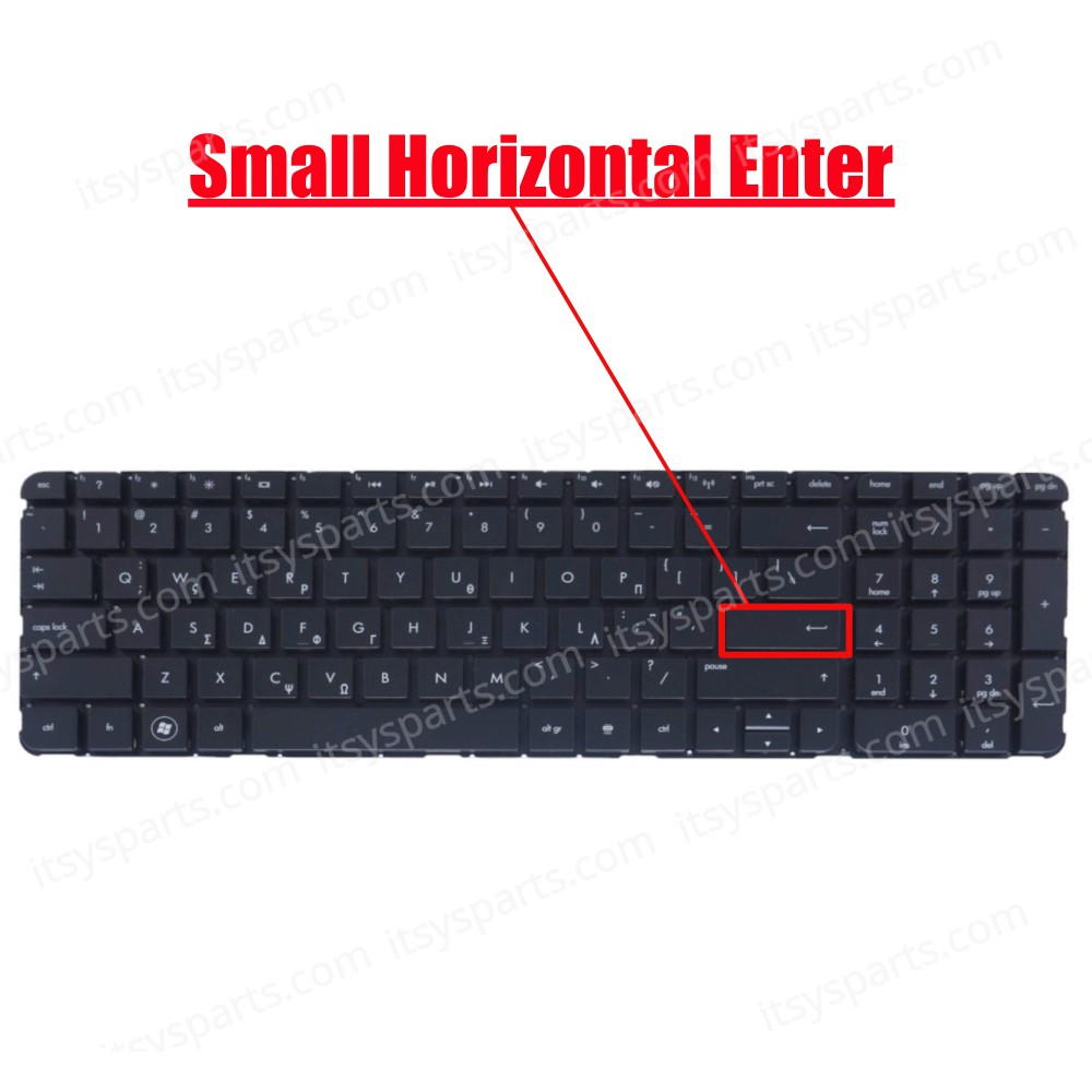 Greek Laptop Keyboard for HP Pavilion DV7-7000HP Pavilion DV7-7000 DV7-7100 dv7t-7000 series Black GR Layout, Compatible with part# NSK-CJ0UW 1D 670323-B31 9Z.N7XUW.01D 6703223-151 (SKU.40151GRNOFRAME)