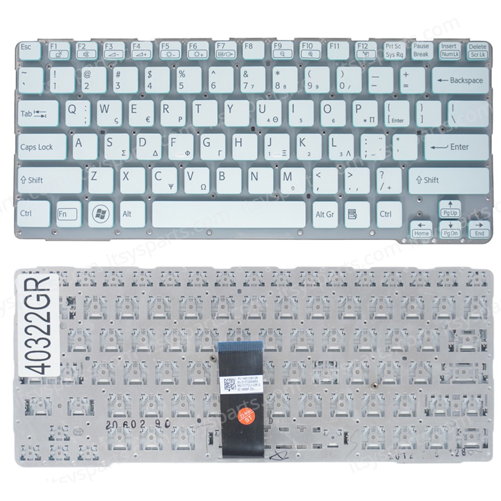 Keyboard Greek-Greek Laptop Keyboard Sony SVE14 SVE141 SVE141 SVE14A SVE1413 SVE1412 VPC-E E13 E14 9Z.N6BBF.T0L NSK-SDTBF 0L 149117311US 9Z.N6BBF.T01 (Ref.40322GR)