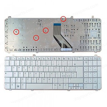 Greek Laptop Keyboard for HP Pavilion 9J.N0Y62.20F 9J.N0Y82.20G 9J.N0Y82.20Q 9J.N0Y82.20Q 9J.N0Y82.20T 9J.N0Y82.20U 9J.N0Y82.21A 9J.N0Y82.30A 9J.N0Y82.32M AEUT3+00040 574285-DJ1 9J.NOY82.P0L AUT3GREEKM43G00A GR White (Ref.40116GRWHITE)