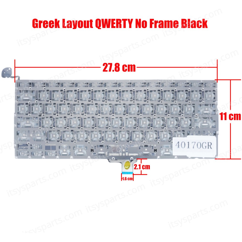 Greek Laptop Keyboard for Apple MacBook Pro 13" A1278 LT042ABYCBVKA MB466LL/A MB467LL/A MB990LL/A MB991LL/A MC374LL/A MC375LL/A MC700LL/A MC724LL/A MD101LL/A MD102LL/A MD313LL/A GR (SKU.40170GR) Greek Laptop Keyboard for Apple MacBook Pro 13" A1278 LT042ABYCBVKA MB466LL/A MB467LL/A MB990LL/A MB991LL/A MC374LL/A MC375LL/A MC700LL/A MC724LL/A MD101LL/A MD102LL/A MD313LL/A GR (SKU.40170GR)