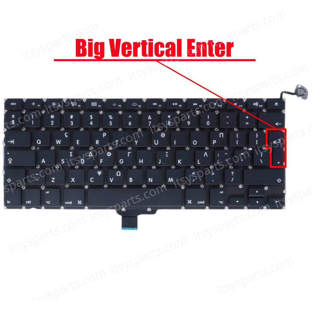 Greek Laptop Keyboard for Apple MacBook Pro 13" A1278 LT042ABYCBVKA MB466LL/A MB467LL/A MB990LL/A MB991LL/A MC374LL/A MC375LL/A MC700LL/A MC724LL/A MD101LL/A MD102LL/A MD313LL/A GR (SKU.40170GR) Greek Laptop Keyboard for Apple MacBook Pro 13" A1278 LT042ABYCBVKA MB466LL/A MB467LL/A MB990LL/A MB991LL/A MC374LL/A MC375LL/A MC700LL/A MC724LL/A MD101LL/A MD102LL/A MD313LL/A GR (SKU.40170GR)