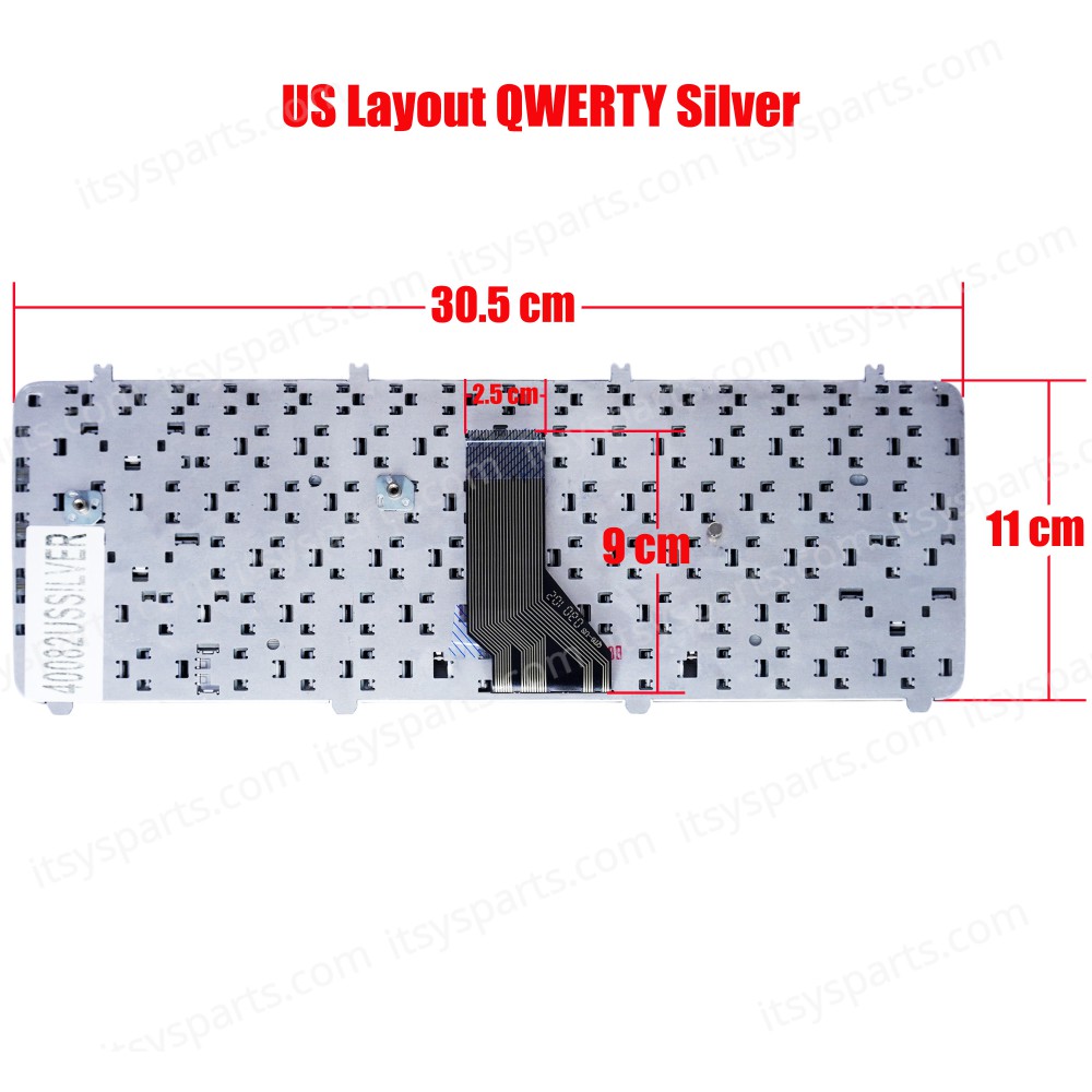 Keyboard Laptop HP Pavilion dv5-1120ev dv5 dv5-1000 dv5-1100 DV5Z-1000 DV5-1010 DV5Z-1100 DV5T-1100 dv5-1200 DV5-1200EG dv5-1215ca dv5-1225ca dv5-1230us dv5-1234ca dv5-1334ca QT6A 488590-001 AEQT6U00030 US VERSION KEYBOARD(Ref.40082USSILVER)