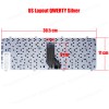 Keyboard Laptop HP Pavilion dv5-1120ev dv5 dv5-1000 dv5-1100 DV5Z-1000 DV5-1010 DV5Z-1100 DV5T-1100 dv5-1200 DV5-1200EG dv5-1215ca dv5-1225ca dv5-1230us dv5-1234ca dv5-1334ca QT6A 488590-001 AEQT6U00030 US VERSION KEYBOARD(Ref.40082USSILVER)