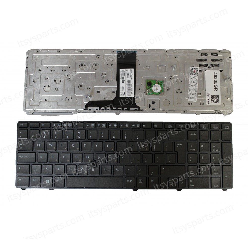 Keyboard Greek - Greek Keyboard Laptop HP EliteBook 8760P 8770P 8770W 8760W 684393-001 688738-001 NSK-HX8BV 9Z.N6GBV.801 6037B0065801 6037B0058401 6037B0058410 6037B0058422 638514-DJ1 652553-DJ1 SG-45300-X2A (Ref.40335GR)