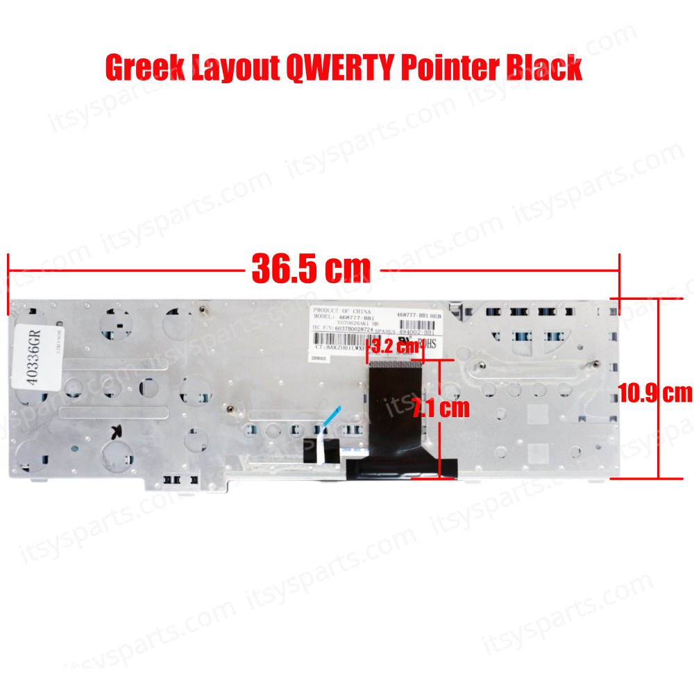 Keyboard Greek - Greek Keyboard Laptop HP Elitebook 8730W 468777-DJ1 MP-06823GR6930 494002-151 468777-001 468777-041 468777-051 468777-061 468777-141 468777-251 (Code 40336GR)