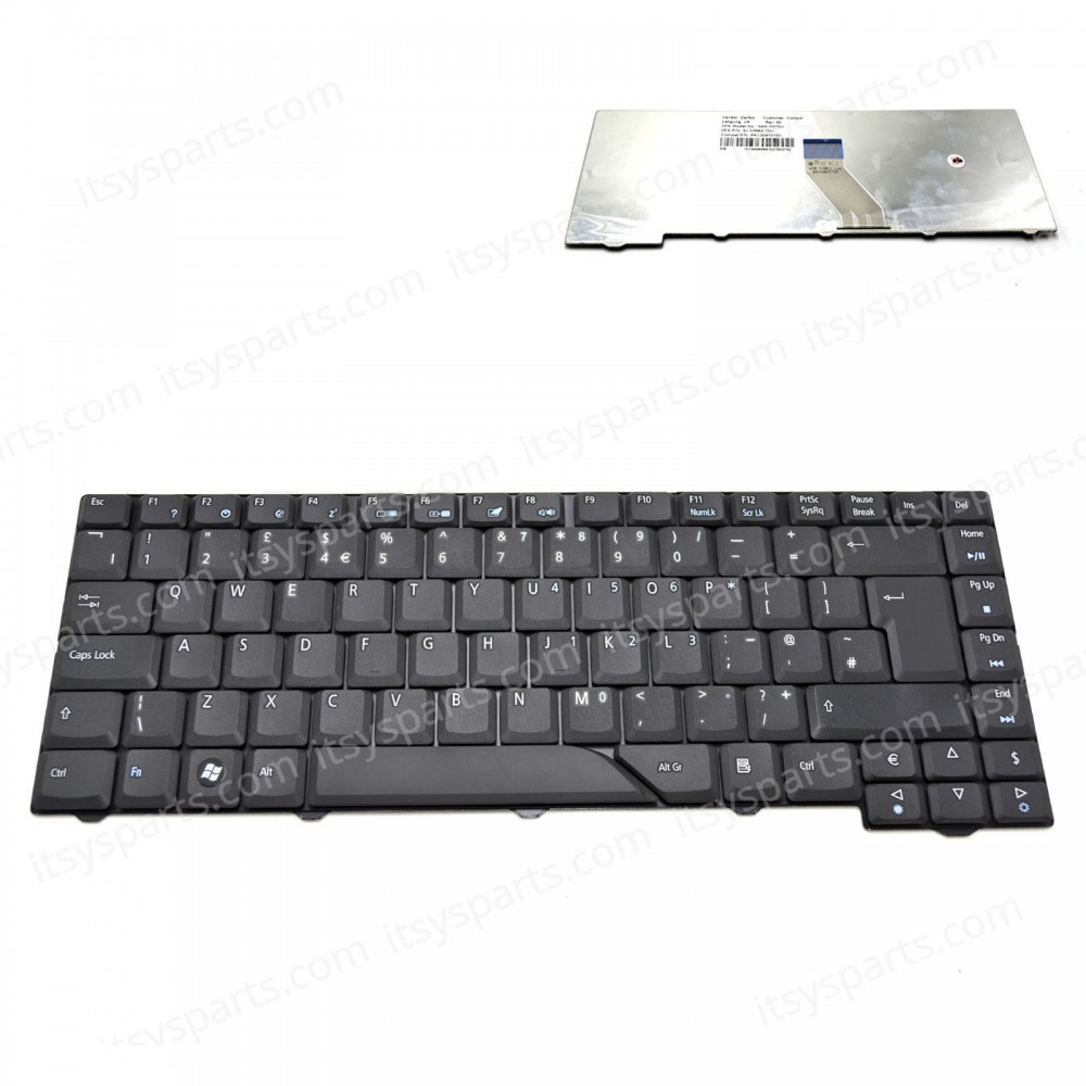 Laptop Keyboard Acer Aspire 4210 4220 4310 4315 4320 4510 4520 4520G 4710 4720 4720G 4720ZG 4910 4920 5235 5310 5315 5320 5520 5520-5912 5710 5710G 5710Z 5710Z 5710ZG 5715 5720 5720G 5720Z 5720ZG 5910 5920 5930 AS4520-5582 BLACK KEYBOARD(Ref.40201UK)