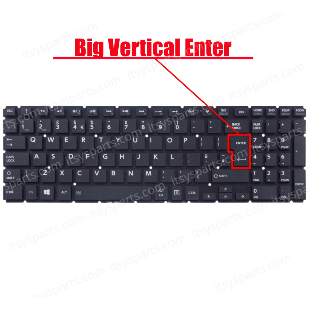 Laptop Keyboard Toshiba Satellite L50-B L50-B-02G L50-B-02W L50-B-07W L50-B-13E L50-B-17C L50-B-17M L50-B-1DV L50-B-1F6 L50-B-1GP L50-B-1P1 L50D-B L50D-B-008 L50D-B-146 L50D-B-14P L50DT-B L50T-B L55-B L55-B5254 L55D-B L55T-B (Ref.40329UKNOFRAME)