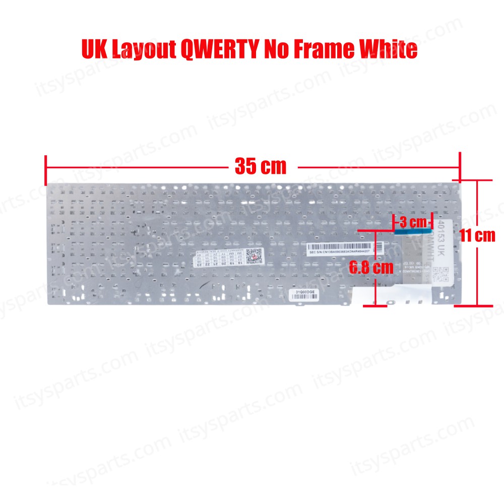 Laptop Keyboard Samsung MP-12K5 370R5E NP370R5E 510R5E NP510R5E 450R5E 450R5V 370R5E NP370R5E 510R5E NP510R5E BA59-03621A CNBA5903621AD2VH36E0016 SG-58700-XUA 370R5E 370R5E 370R5E-A01 370R5E-S01 (Ref.40153UKNOFRAMEWHITE)
