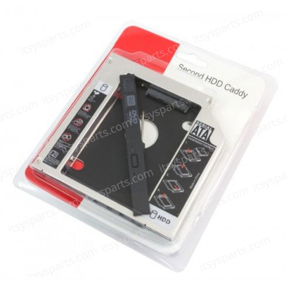 HDD Laptop Caddy Sata / Sata 2.5? 9.5mm - Second Hard Disk Drive Caddy for Laptop (OEM) Hard Drive Caddy SATA to SATA 2nd HDD caddy Hard disk tray adapter enclosure replacement(Code 90622) 