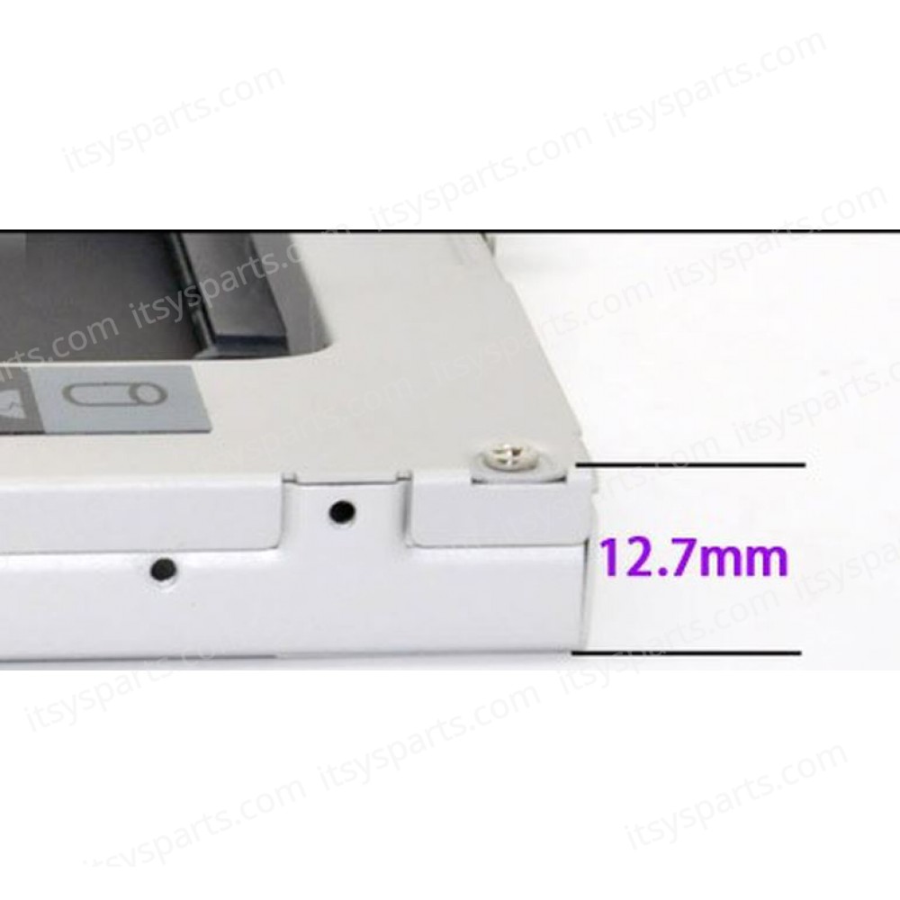 HDD Laptop Caddy Sata / Sata 2.5? 12.7mm - Second Hard Disk Drive Caddy for Laptop (OEM) Hard Drive Caddy SATA to SATA 2nd HDD caddy Hard disk tray adapter enclosure replacement(Code 90623) 