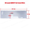 Keyboard UK Keyboard Laptop Toshiba Satellite L50-B L50-B-02G L50-B-02W L50-B-07W L50-B-13E L50-B-17C L50-B-17M L50-B-1DV L50-B-1F6 L50-B-1GP L50-B-1P1 L50D-B L50D-B-008 L50D-B-146 L50D-B-14P L50DT-B L50T-B L55-B (Ref.40329UKWHITENOFRAME)