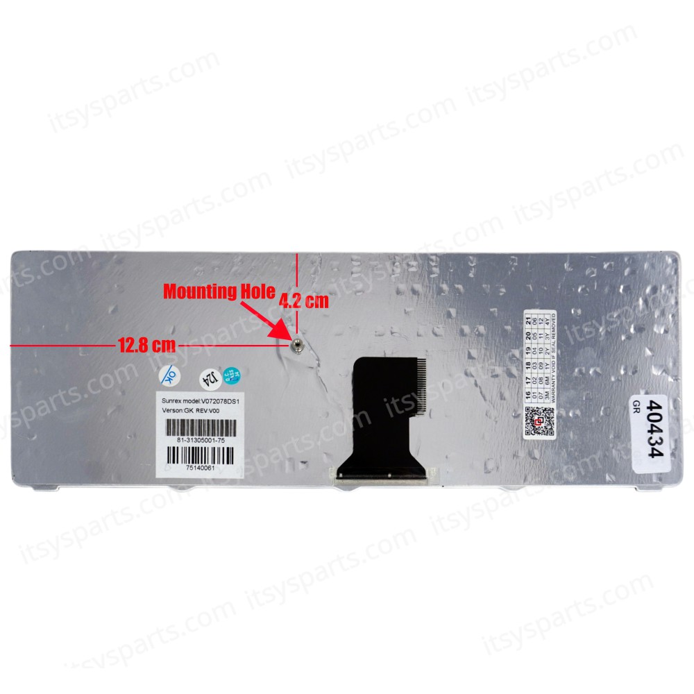 Keyboard Greek-Greek Laptop Keyboard Sony Vaio Sony Vaio VGN-NR31Z V072078DS1 PCG-7121P VGN-NR KEYBOARD (Code 40434GR)