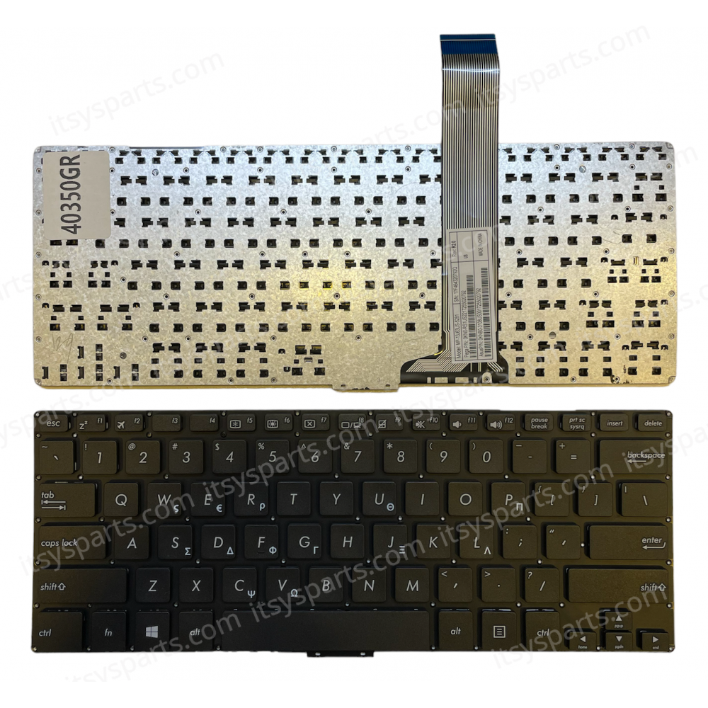 Keyboard Greek Keyboard Asus X302U X302UA X302UJ F302UV X302L X302LA X302UV X302LJ R301L R301LA R301LJ MP-13J66GR-5282 (Ref.40350GR)