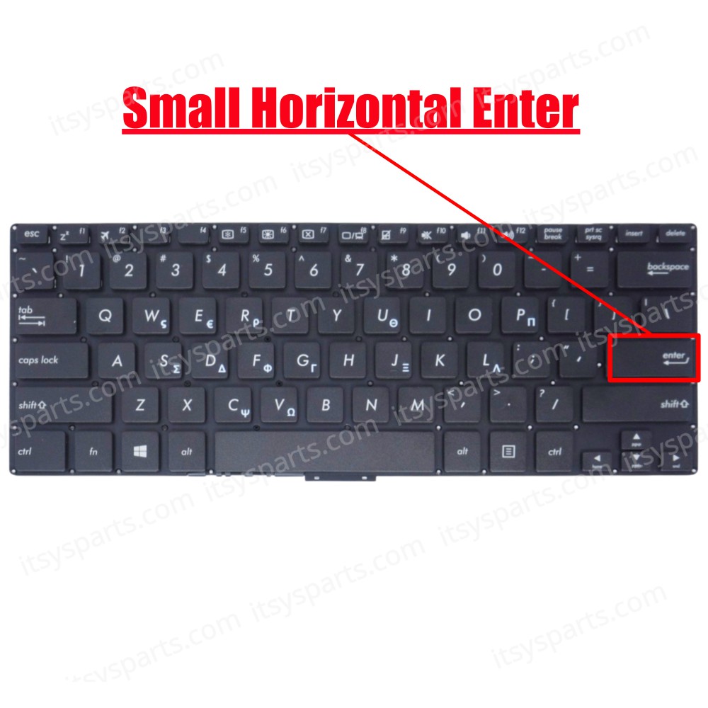 Keyboard Greek Keyboard Asus X302U X302UA X302UJ F302UV X302L X302LA X302UV X302LJ R301L R301LA R301LJ MP-13J66GR-5282 (Ref.40350GR)
