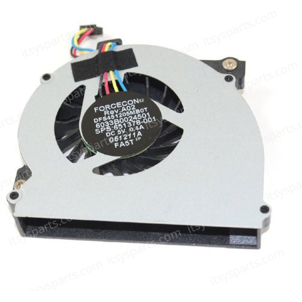 Laptop Fan - CPU Cooling Fan HP Elitebook 2570P 2560P P/N:6043B0114401 651378-001 MF60090V1-C130-S9A DFS451205MB0T FA5T HP 2560 2560P 2570 2570P 651378-001 6033B00245011 4-wire (Ref.80215)