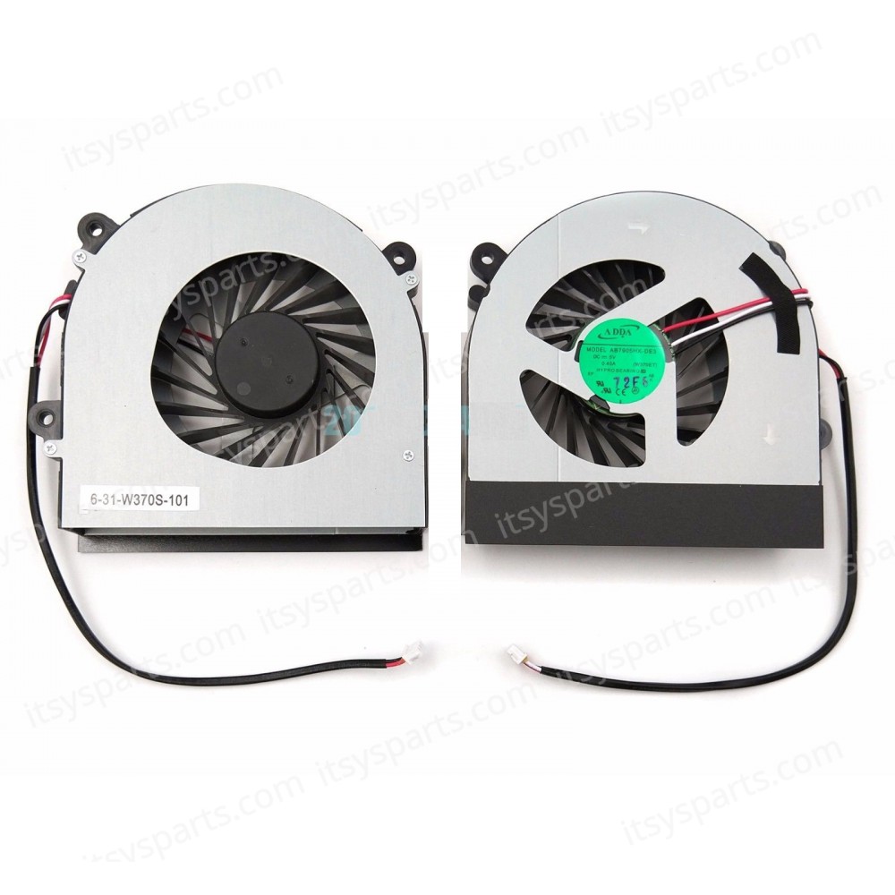 Laptop Fan - CPU Cooling Fan Clevo Turbox W150er W350 W350ETQ W370 W370ETQ W370SKQ 6-23-AW15E-011 6-31-A11SS-100 6-31-W370S-101 AB7905HX-DE3 3-wire(Ref. 80223)