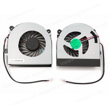 Laptop Fan - CPU Cooling Fan Clevo Turbox W150er W350 W350ETQ W370 W370ETQ W370SKQ 6-23-AW15E-011 6-31-A11SS-100 6-31-W370S-101 AB7905HX-DE3 3-wire(Ref. 80223)