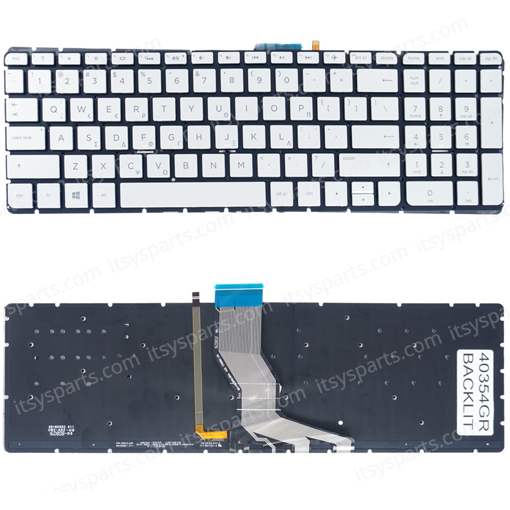 Keyboard Greek Keyboard for Laptop HP Pavilion 15-ab 15z 15-ab000 15-ab100 15-ab200 15z-ab100 15-ab004la 9z.nc8bq.f0l 9Z.NC8LN.201(Ref.40354GRBACKLIT)