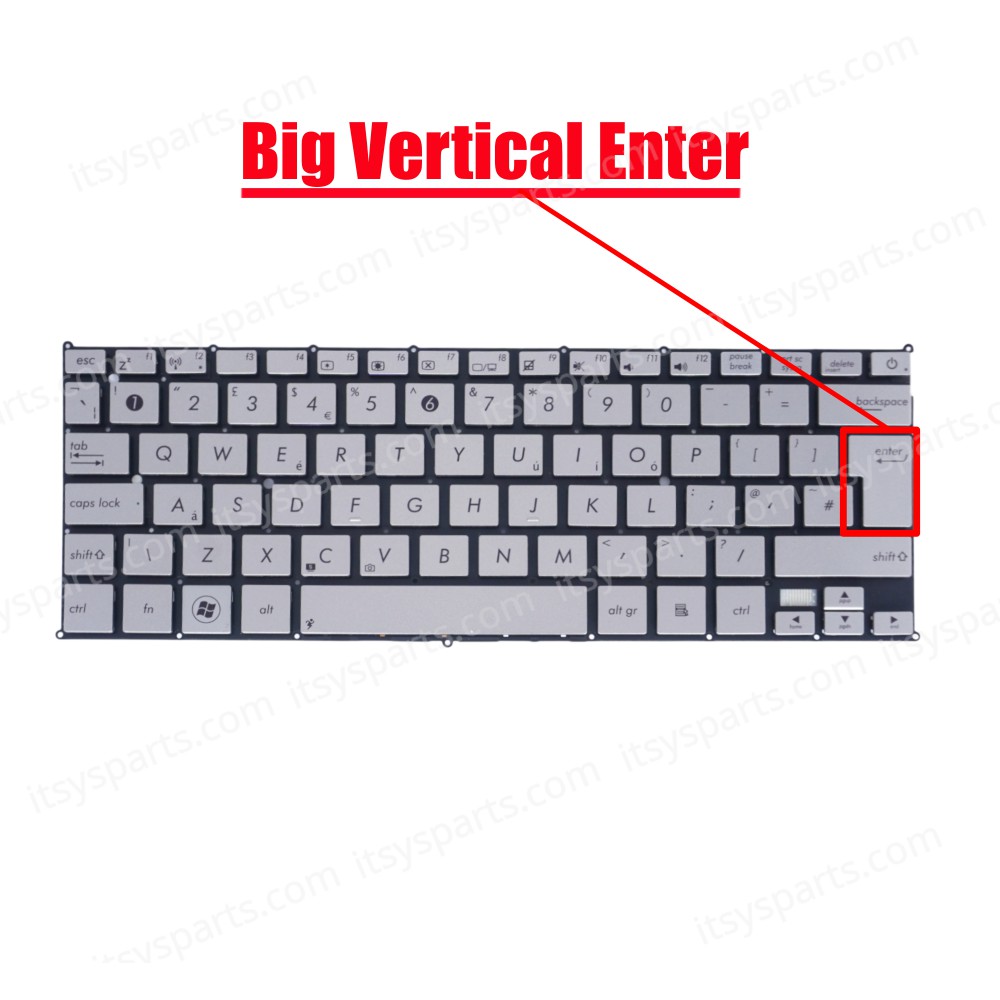 Keyboard Laptop Keyboard ASUS UX21UX21E Zenbook UX21E MP-11A96GR6528 0KN0-LX1GR021GR0212073006455 0KNB0-1100GR0012073006455 OKNO-1100GR0012073006470 (Ref.40312UK)