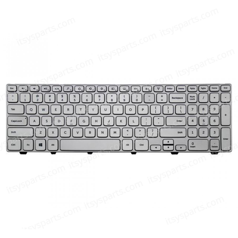 Keyboard Laptop DELL Inspiron 15 7537 15 7000 7537 US Silver 90.47L07.L01 SG-62010-XUA 0KK7X9 0M38DK M38DK (Ref.40365US)