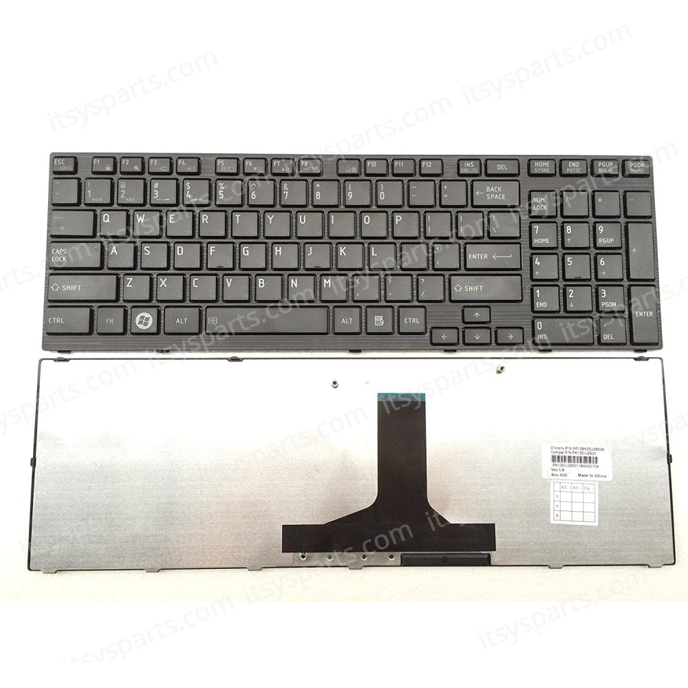 Laptop Keyboard Toshiba Satellite P750 P750D P755 P755D P770 P770D P775D Qosmio X770 X775 Series US layout P/N: MP-09N53US6698 PK130IU2B00 Black frame (Ref.40370US)