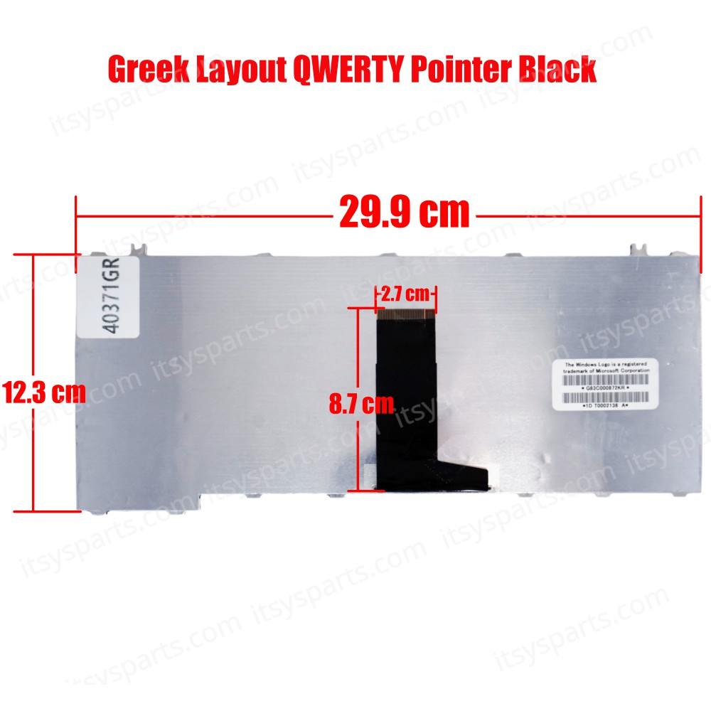 Keyboard Greek-Greek Laptop Keyboard Toshiba Tecra A9 M9 Satellite Pro S200 tecra a11 08 T0011696 A with Point sticker Black Greek GK Version - G83C000872GK (Code 40371GR)
