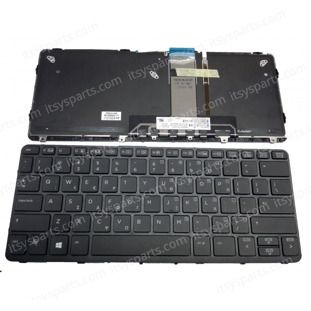 Keyboard Greek-Greek Laptop Keyboard HP Pro x2 612 G1 Black Greek GK Version - 757497-151 766641-151 6037B0099828 755497-151 NSK-CR3BV 9Z.N9WBV.30L 55497-161 nsk-cr3bv 9z. n9wbv. 31e(Ref.40372GRBACKLIT)