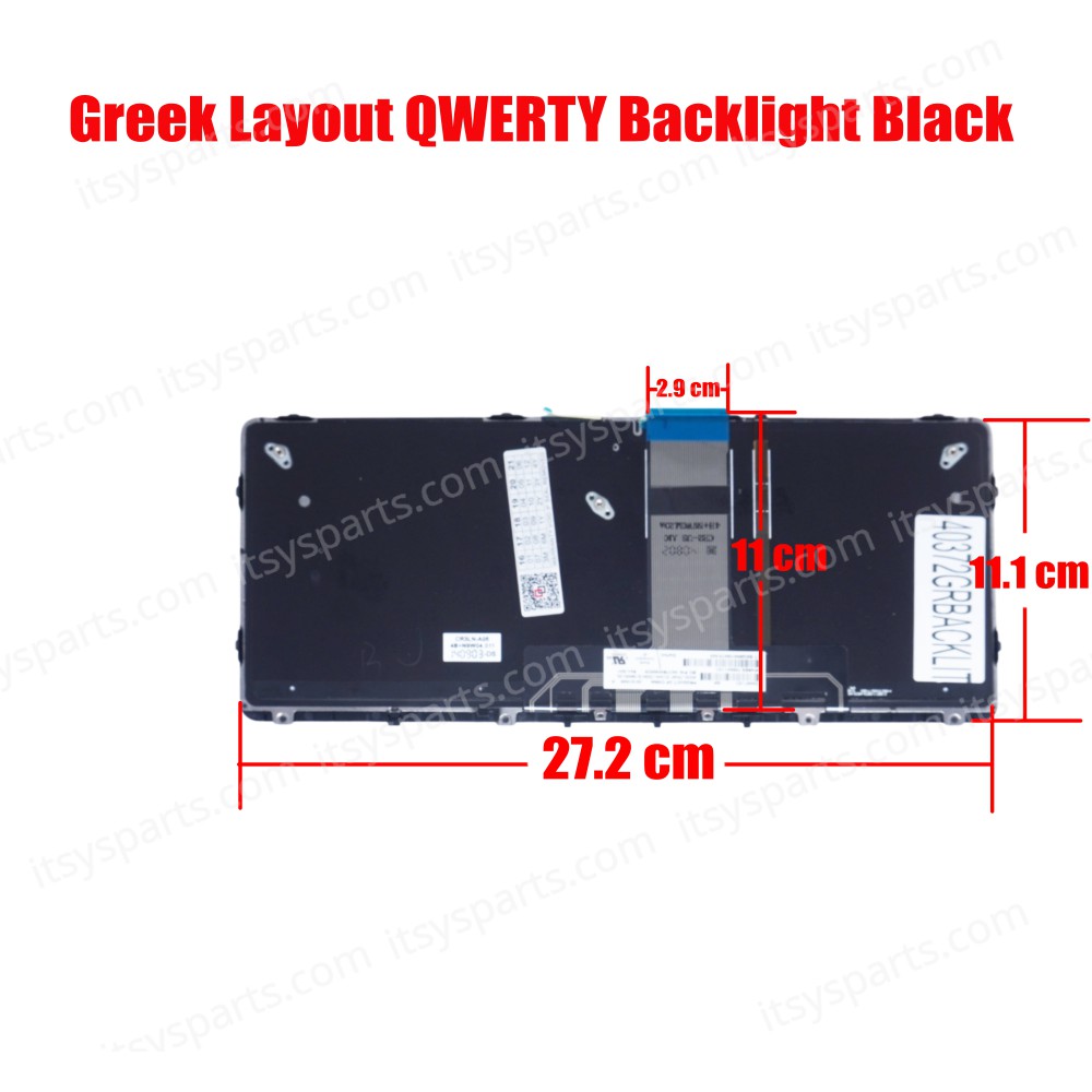 Keyboard Greek-Greek Laptop Keyboard HP Pro x2 612 G1 Black Greek GK Version - 757497-151 766641-151 6037B0099828 755497-151 NSK-CR3BV 9Z.N9WBV.30L 55497-161 nsk-cr3bv 9z. n9wbv. 31e(Ref.40372GRBACKLIT)