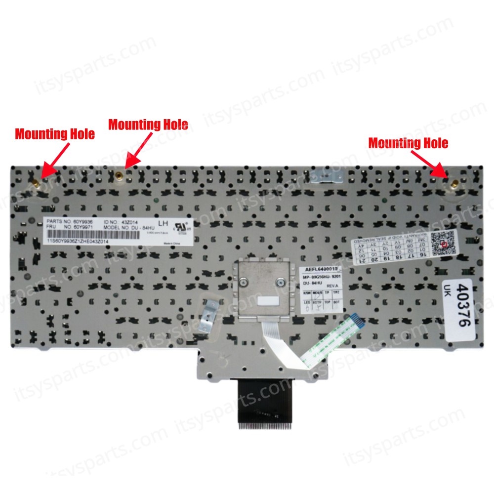 Laptop Keyboard Lenovo UK 60Y9936 60Y9956 60Y9987 AEFL6600010 AEFL6P00010 AEFL6V00010 DU-83HB DU-83US DU-84E0 MK-83US MK83 MK84 MP-09G53HB-9201 MP-09G56E0-9201 60Y9900 60Y9336 MK-83A0 60Y9371 MP-09G53A0-920 keyboard (Ref.40376UK)
