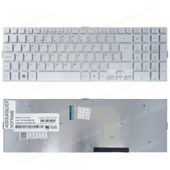 Keyboard UK Laptop Keyboard Acer 5943 5943G 8943 8943G 8943G 8950 8950G AEZYA+00010 MP-09N63GR6920 Model No:ZYA AEZYAF00010 AEZYAG00010 AEZYAN00010 AEZYAR00010 KB.I170A.199 MP-09N63U46698 MP-09N63U46920 UK (Ref.40303UKSILVERNOFRAME)