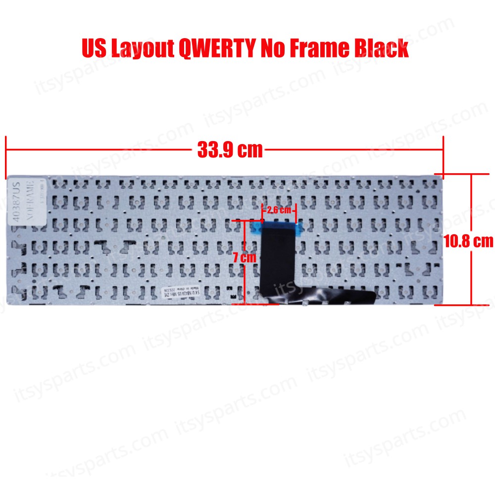 Laptop Keyboard Lenovo V110-15AST V110-15IAP V110-15ISK T6G1-US 25214785 PK130TH2A00 PK1314K2A00 25214785 9Z.NB4SN.001 NSK-BQ0SN MP-0A Black (Ref. 40387USNOFRAME)