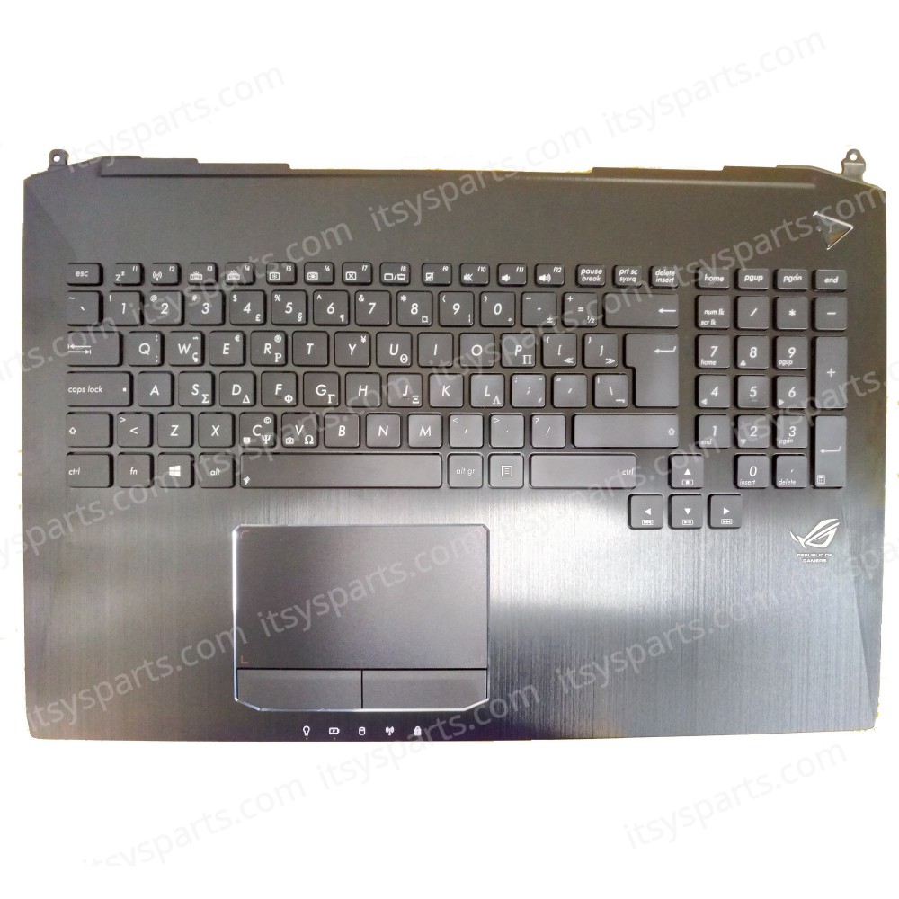 Keyboard-Greek Laptop Asus G750JZ GT750JH G750JH G750JW G750JM G750JS G750 G750J G750V G750JX G750JY  0K200-00090100 772-12R33-528 Backlit Keyboard Black Palmrest (SKU. 40320GRPALM)
