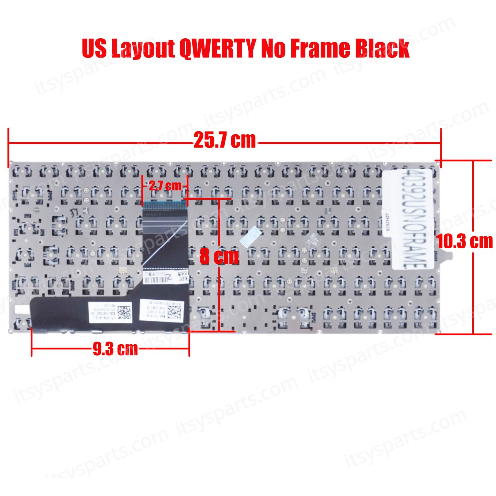 Keyboard Laptop Dell Inspiron 11 3147 3148 US 0F4R5H 0R68N6 0KNM-0M1UI11 0KNM-0M1US11 490.00K07.0S01 490.00K07.0S1D V144725AS1 ( SKU.40392USNOFRAME )