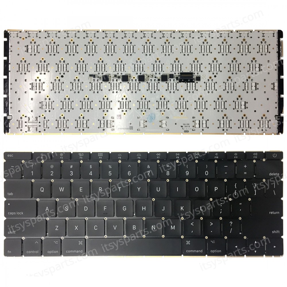 Laptop Keyboard for Apple Macbook Retina A1534 Early 2015 2016 2017 MF855LL/A MF865LL/A US No Frame Black ( SKU.40393US )