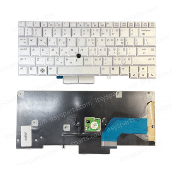 Keyboard-Greek Laptop HP EliteBook 2740P 2760P Silver 597841-001 MP-09B68PA6442 MP-09B66D06442 MP-09B66D06442 904DP07C0W14000019V300 MP-09B6 (Code 40397GR)