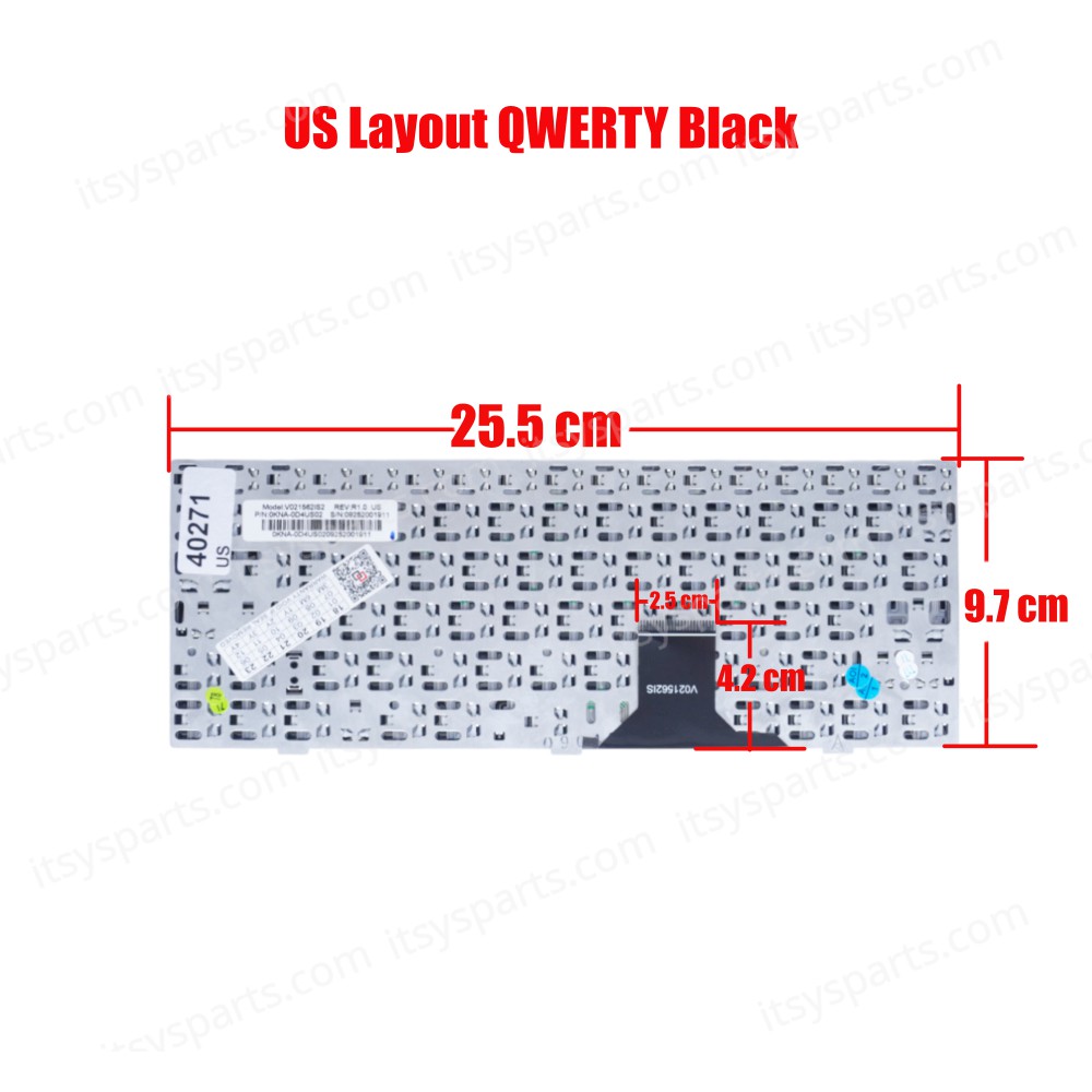 Keyboard Laptop Keyboard ASUS Eee PC 904 1000 1000H 1000HA 1000HC 1000HD 1000HE 1000HG 1000HV 1002HA 1003HAG 1004DN 9J.N1N82.60U NSK-UD60U V021532BK2 V021562HK1 US VERSION BLACK NO FRAME KEYBOARD (Ref.40271US)