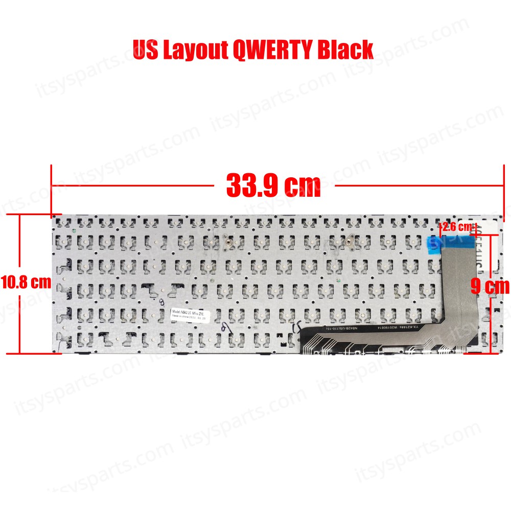 Laptop Keyboard for Lenovo IdeaPad 110-15ISK 110-17ACL 110-17IKB 110-17ISK Series 5N20L25928 with Frame (SKU.40551US)
