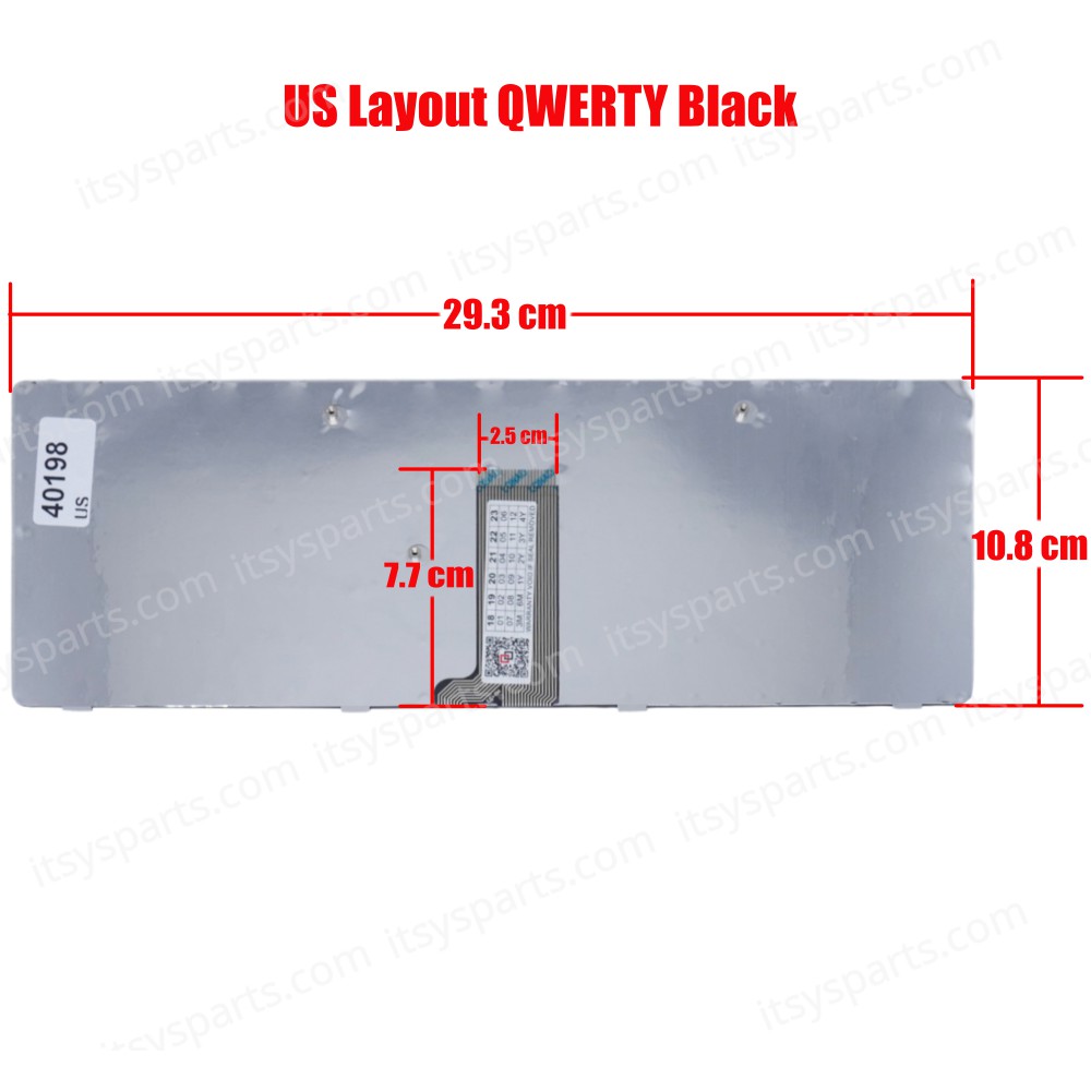 Laptop Keyboard Lenovo 9Z.N5TSQ.T01 9Z.N5TSQ.T1E 9Z.N5TSW.G0R 9Z.N9BSC.21 AELZ1U00030 B63SC B6GSW B6TSQ L2G8-US PK130N13A00 PK130N13A20 PK130N15A00 T2G8-BR T2G8-RU T2G8-US V-116920QK1-TR (Ref.40198US)