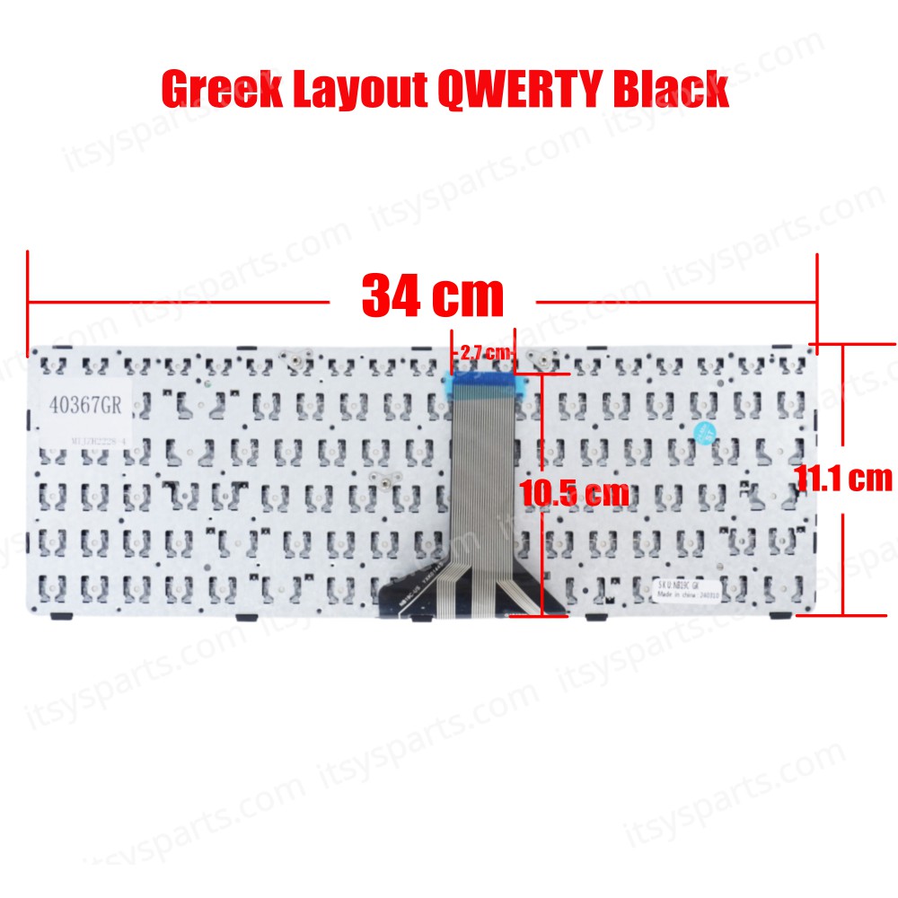 Keyboard-Greek Lenovo Ideapad SN20J78627 SN20J78597 SN20J78631 SN20J78587 SN20J78619 SN20J78591 SN20J78635 SN20J78601 SN20J78625 SN20J78595 SN20J78636 SN20J78588 SN20J78623 5N20K25425 5N20K25404(Ref.40367GR)
