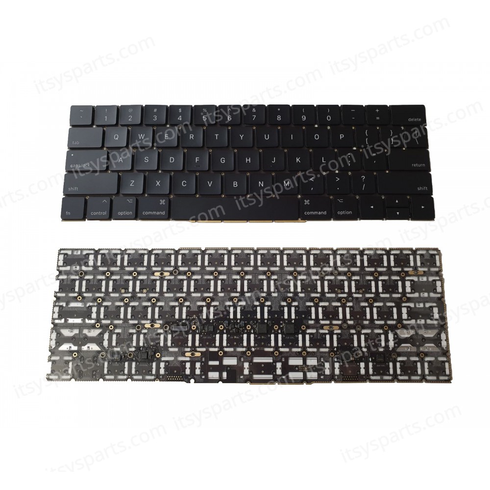 Laptop Keyboard for Apple MacBook Pro 13" 2016 A1706 EMC 3071 15" 2016 A1707 EMC 3072 13" 2017 A1706 EMC 3163 15" 2017 A1707 EMC 3162 MPTR2LL/A MPTU2LL/A US No Frame Backlight Black ( SKU.40414USBACKLIT )