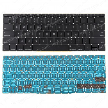 Laptop Keyboard for Apple Macbook Pro 13'' A1708 Non-Touch Bar MLL42LL MPXQ2LL MPXR2LL Late 2016 mid 2017 US No Frame Black ( SKU.40415US )