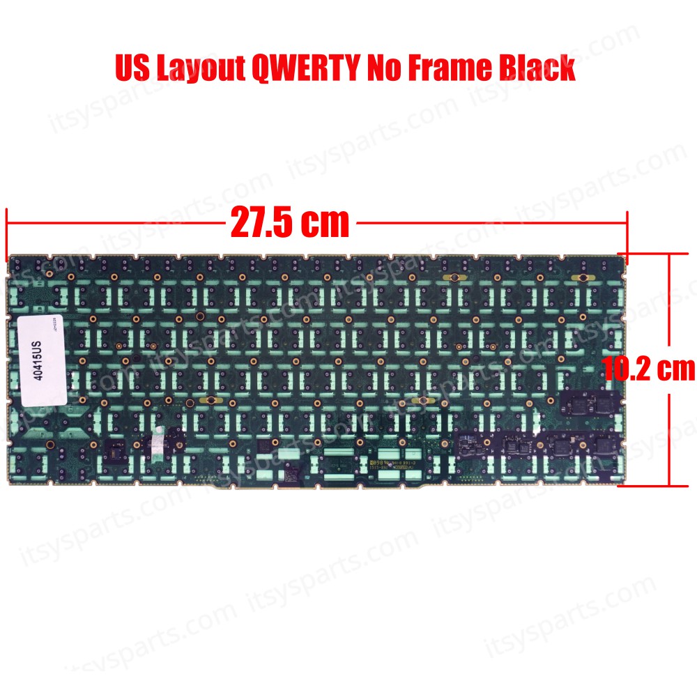 Laptop Keyboard for Apple Macbook Pro 13'' A1708 Non-Touch Bar MLL42LL MPXQ2LL MPXR2LL Late 2016 mid 2017 US No Frame Black ( SKU.40415US )