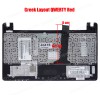Laptop Keyboard Greek - Greek Keyboard for Asus EeePC X101 X101H X101CH Red With C Cover Keyboard AEEJ8+00010 MP-10B66GR-9202 (Ref. 40418GRCOVER)