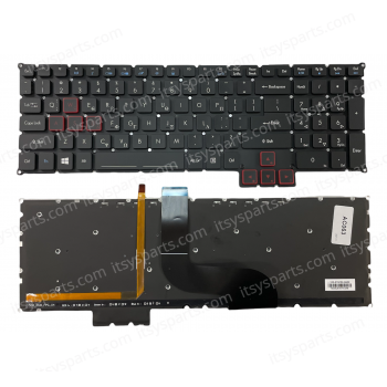 Greek Keyboard for Laptop Acer Predator 15 17 17-G9000 G9000 G9-592 G9-593 G9-591 G9-591R G9-791 G9-791 G9-792 G9-793 GX-791 102-015C8LHA02 NKI151302U EG5P_A51BRL 0KN0-EX2JP12 ACM15CB80J0 Backlit (Ref. 40421GR)