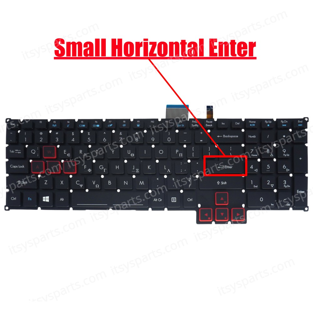Greek Keyboard for Laptop Acer Predator 15 17 17-G9000 G9000 G9-592 G9-593 G9-591 G9-591R G9-791 G9-791 G9-792 G9-793 GX-791 102-015C8LHA02 NKI151302U EG5P_A51BRL 0KN0-EX2JP12 ACM15CB80J0 Backlit (Ref. 40421GR)
